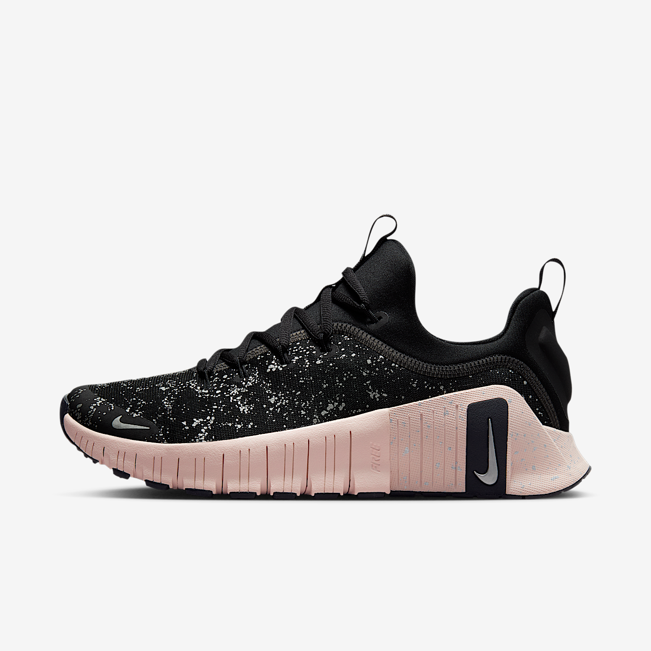 Nike Free sneaker Zwart/Silt Red/Metallic Silver