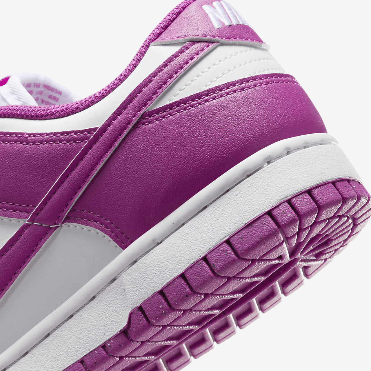 Nike Dunk Low sneaker Wit/Hot Fuchsia