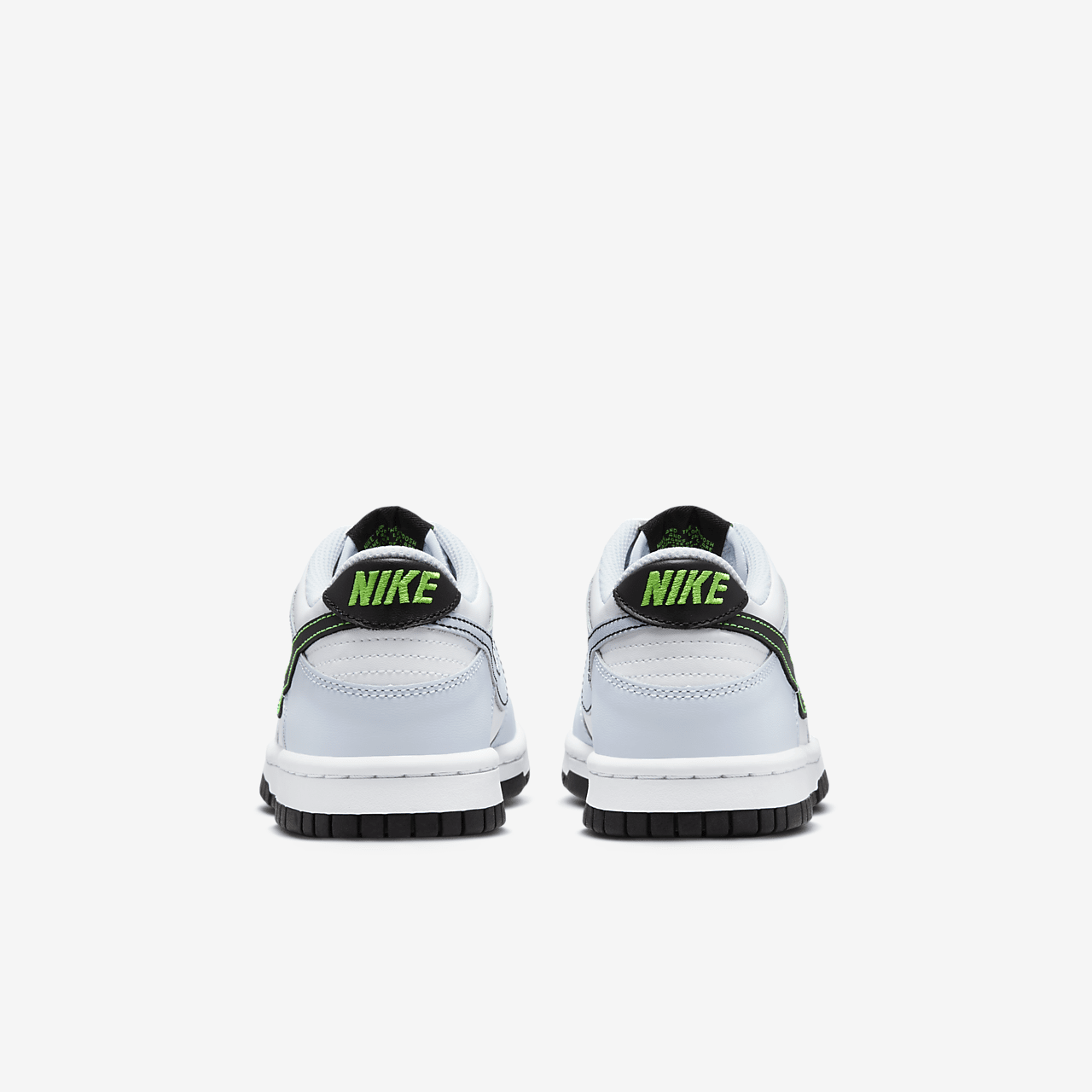Nike Dunk Low sneaker Wit/Football Grey/Green Strike/Zwart