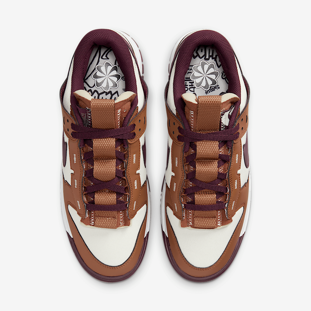 Nike Dunk Low sneaker Light British Tan/Coconut Milk/Sail/Burgundy Crush