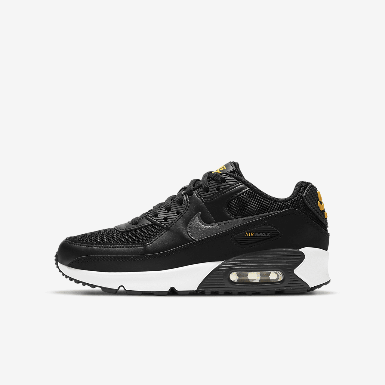 Nike Air max 90 sneaker Zwart/University Gold/Wit/Dark Smoke Grey