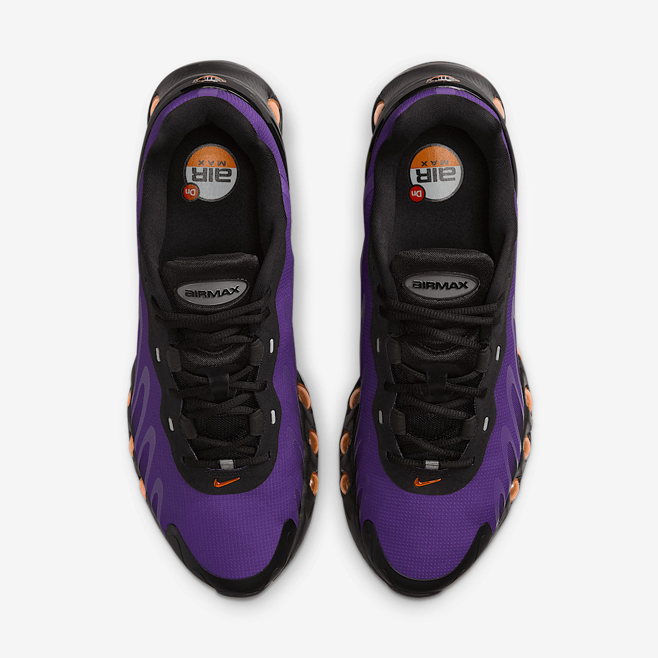 Nike Air Max DN sneaker Zwart/Indigo Burst/Total Orange/Fierce Purple