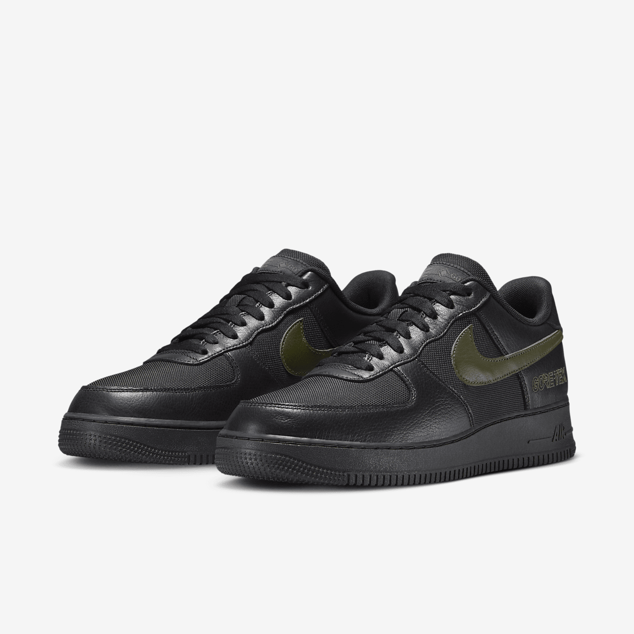 Nike Air Force 1 sneaker Zwart/Cargo Khaki