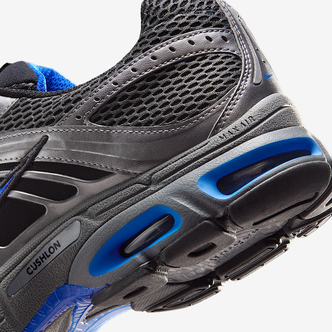 Nike Air Max sneaker Dark Smoke Grey/Zwart/Metallic Dark Grey/Racer Blue