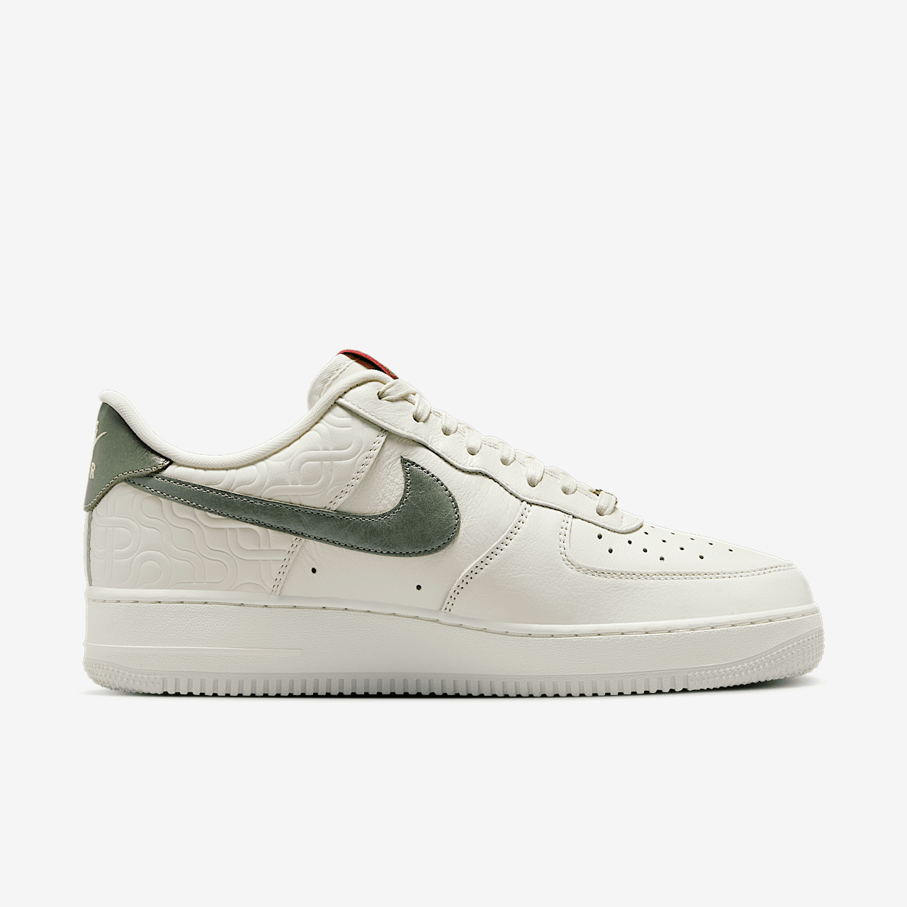 Nike Air Force 1 sneaker Sail/Light Bone/University Red/Jade Horizon