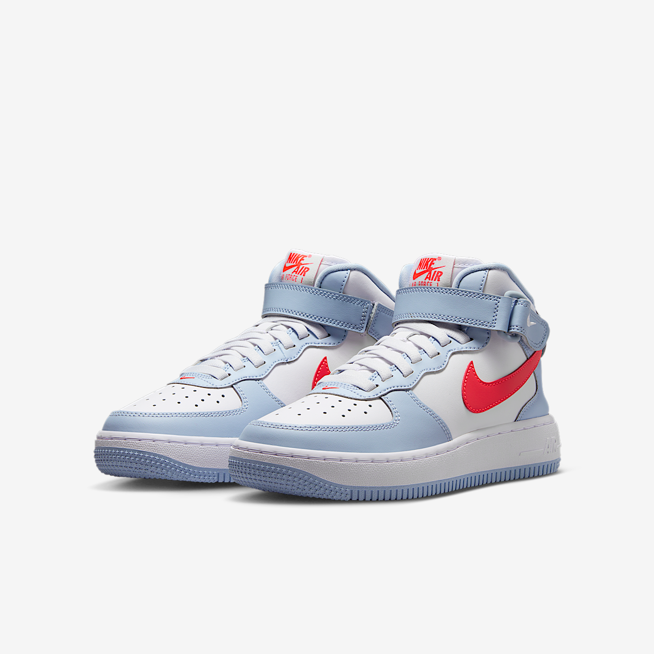 Nike Air Force 1 sneaker Light Armory Blue/Wit/Bright Crimson