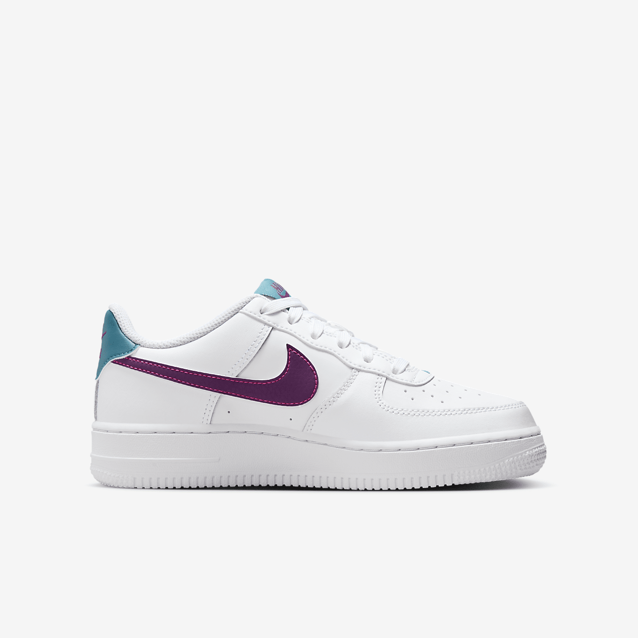 Nike Air Force 1 sneaker Wit/Hyper Pink/Aquamarine/Viotech