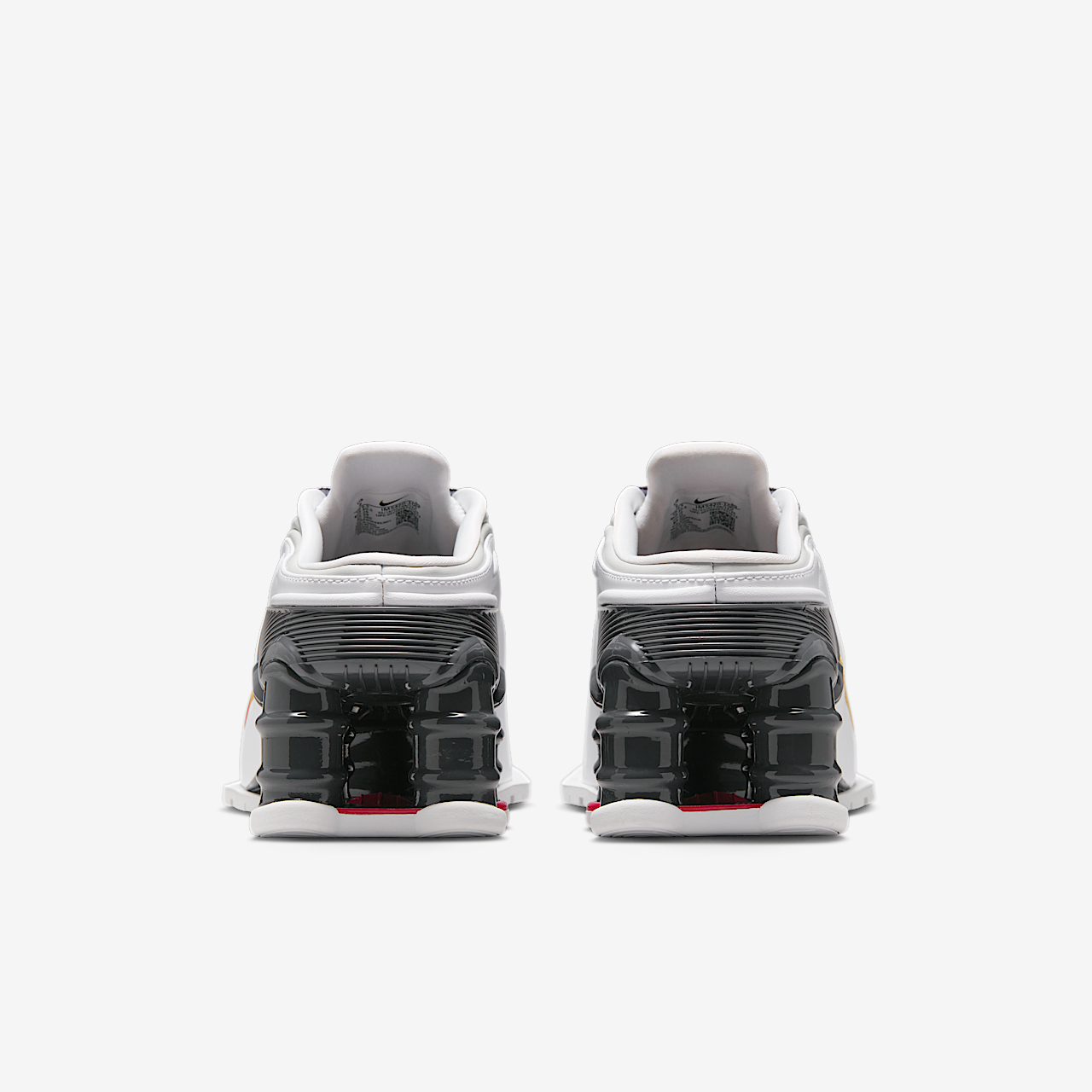 Nike Shox sneaker Wit/Metallic Platinum/Dark Charcoal/Varsity Red