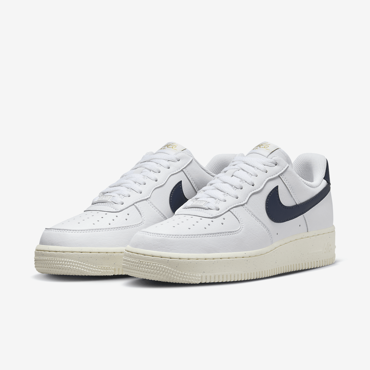 Nike Air Force 1 sneaker Wit/Pale Ivory/Metallic Gold/Obsidian