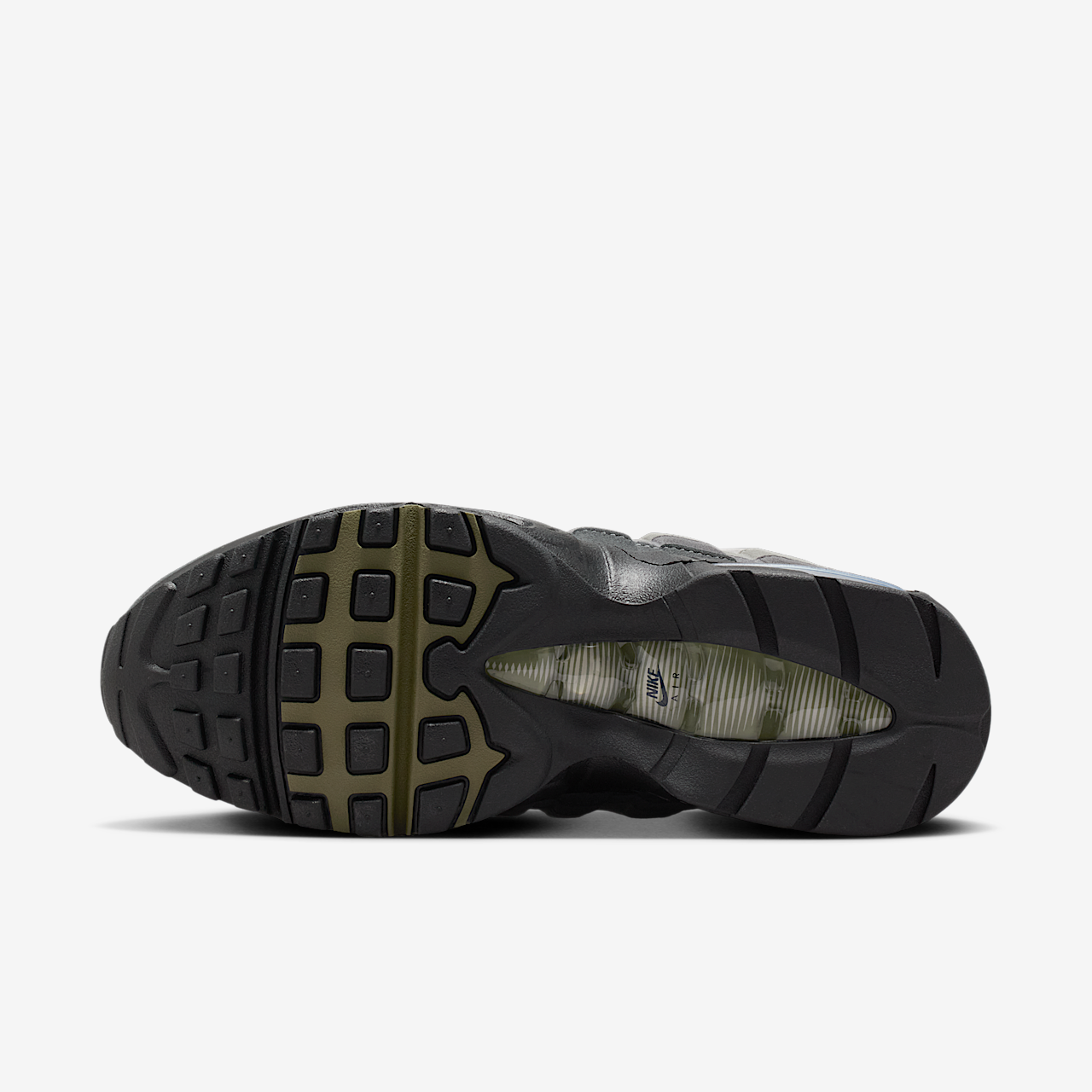 Nike Air Max 95 sneaker Zwart/Wit/Reflect Silver/Medium Olive