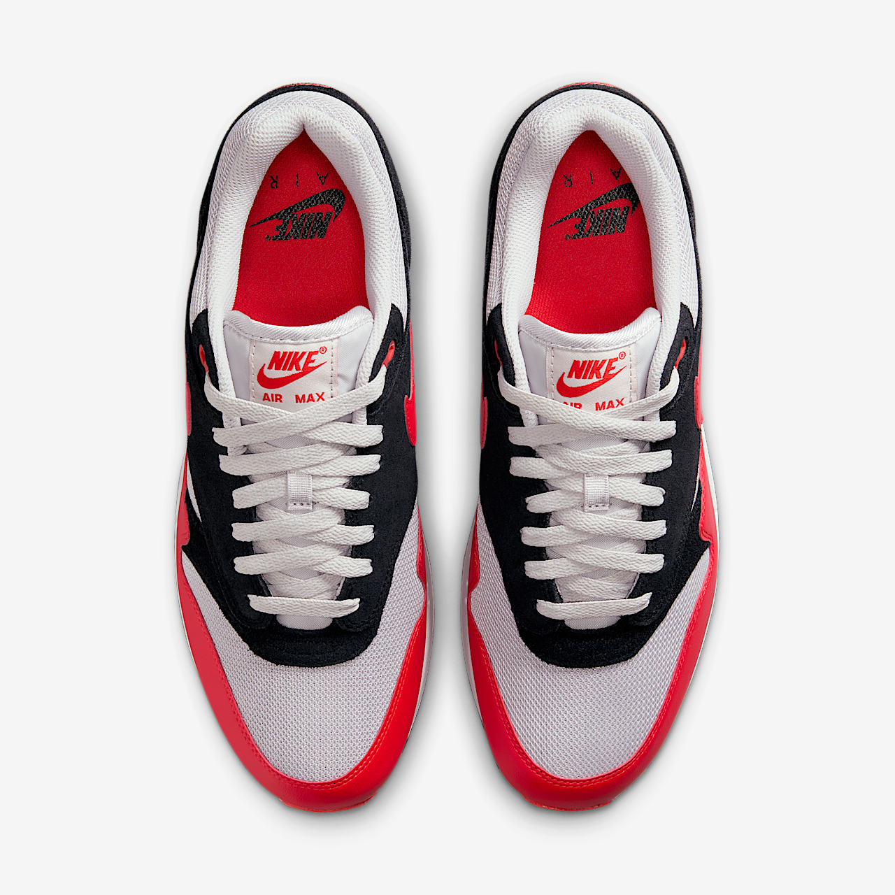 Nike Air Max 1 sneaker Vast Grey/Zwart/Light Crimson