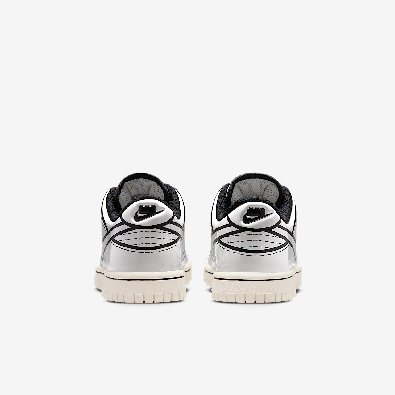 Nike Dunk Low sneaker Sail/Zwart/Rush Red/Sail
