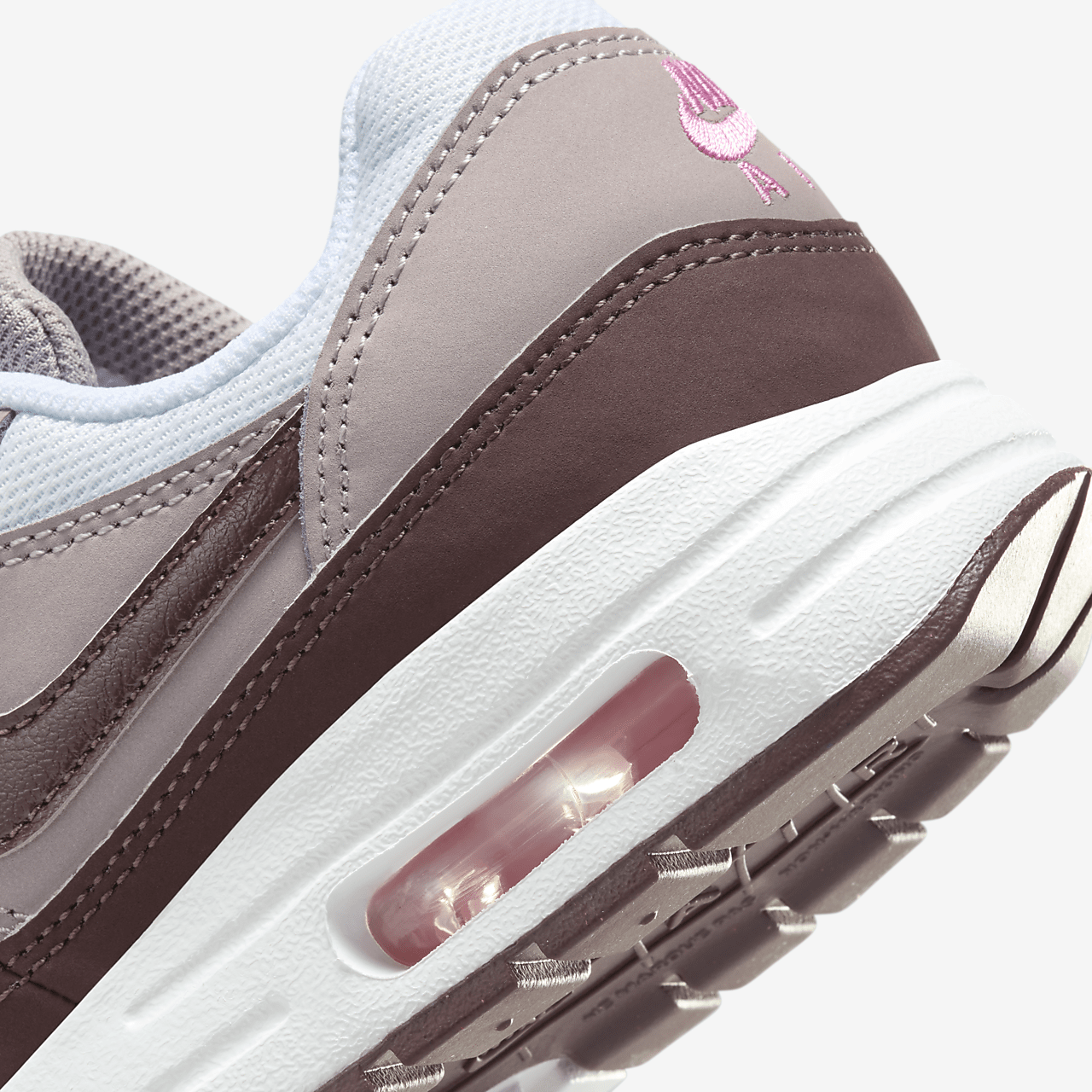 Nike Air Max 1 sneaker Wit/Light Violet Ore/Playful Pink/Burgundy Crush