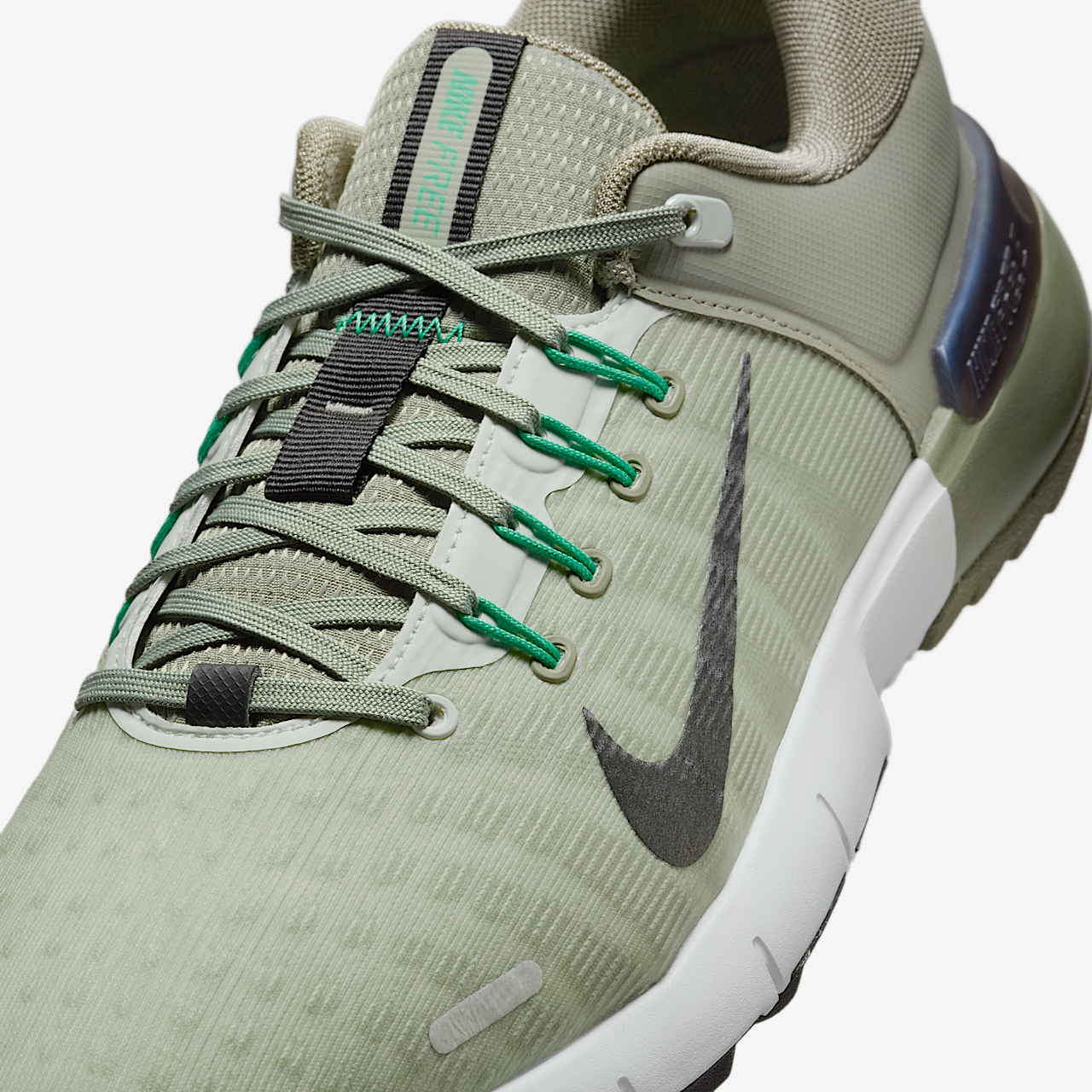 Nike Free sneaker Light Army/Light Silver/Zwart