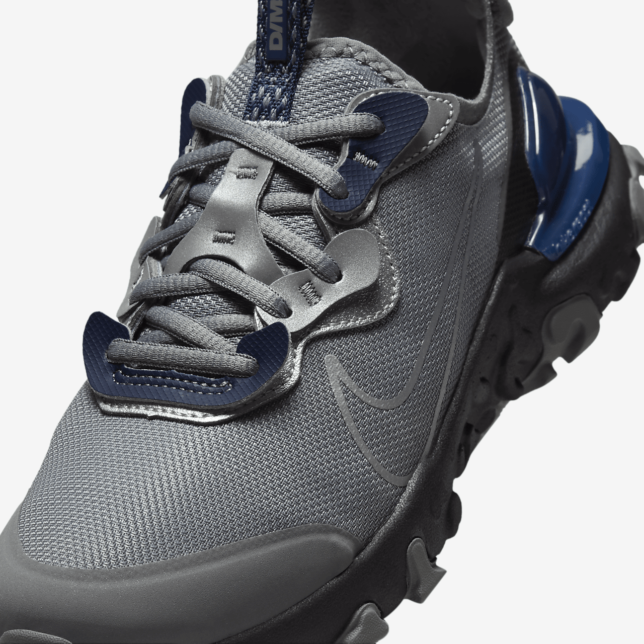 Nike  sneaker Smoke Grey/Zwart/Midnight Navy/Metallic Silver