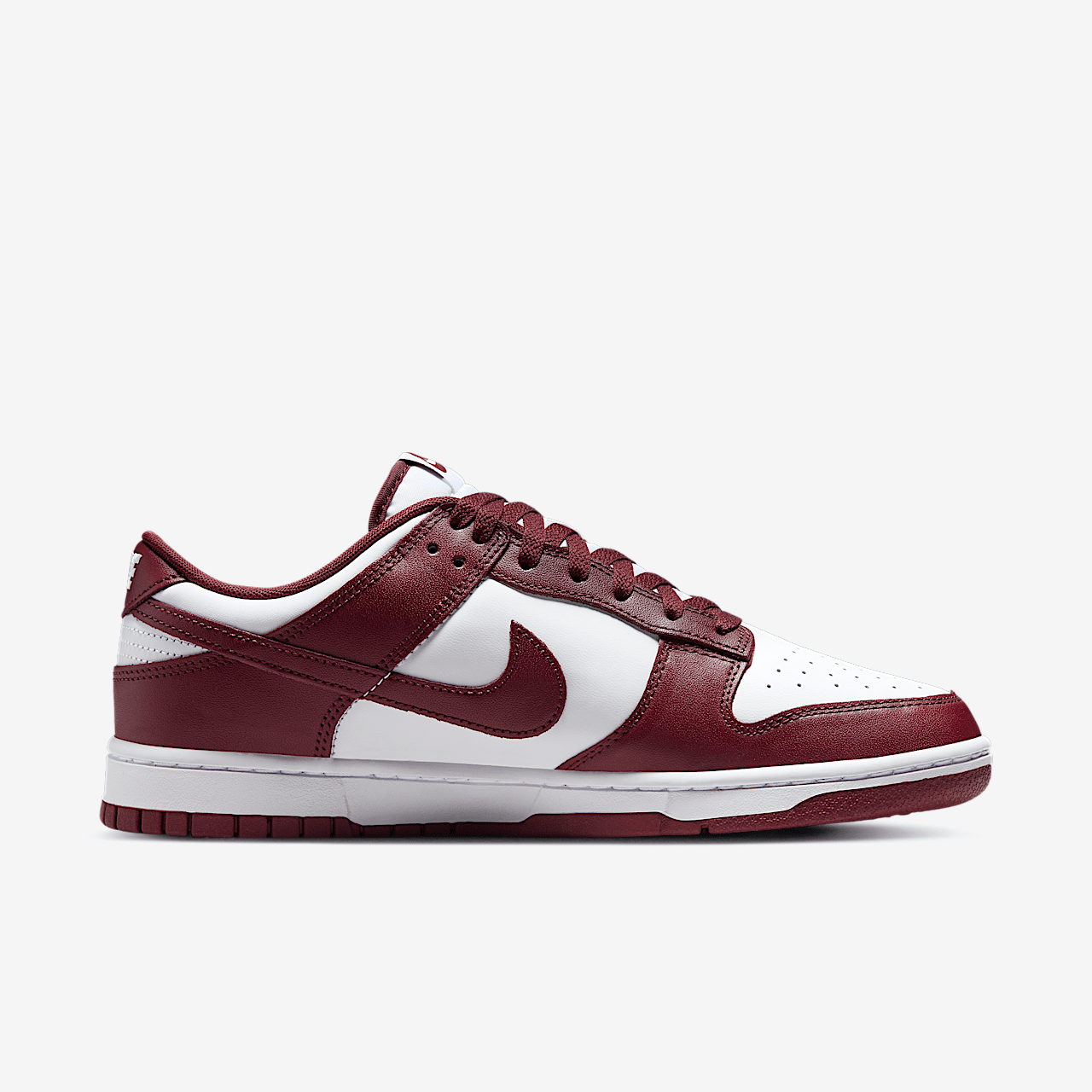 Nike Dunk Low sneaker Wit/Gym Red/Redwood