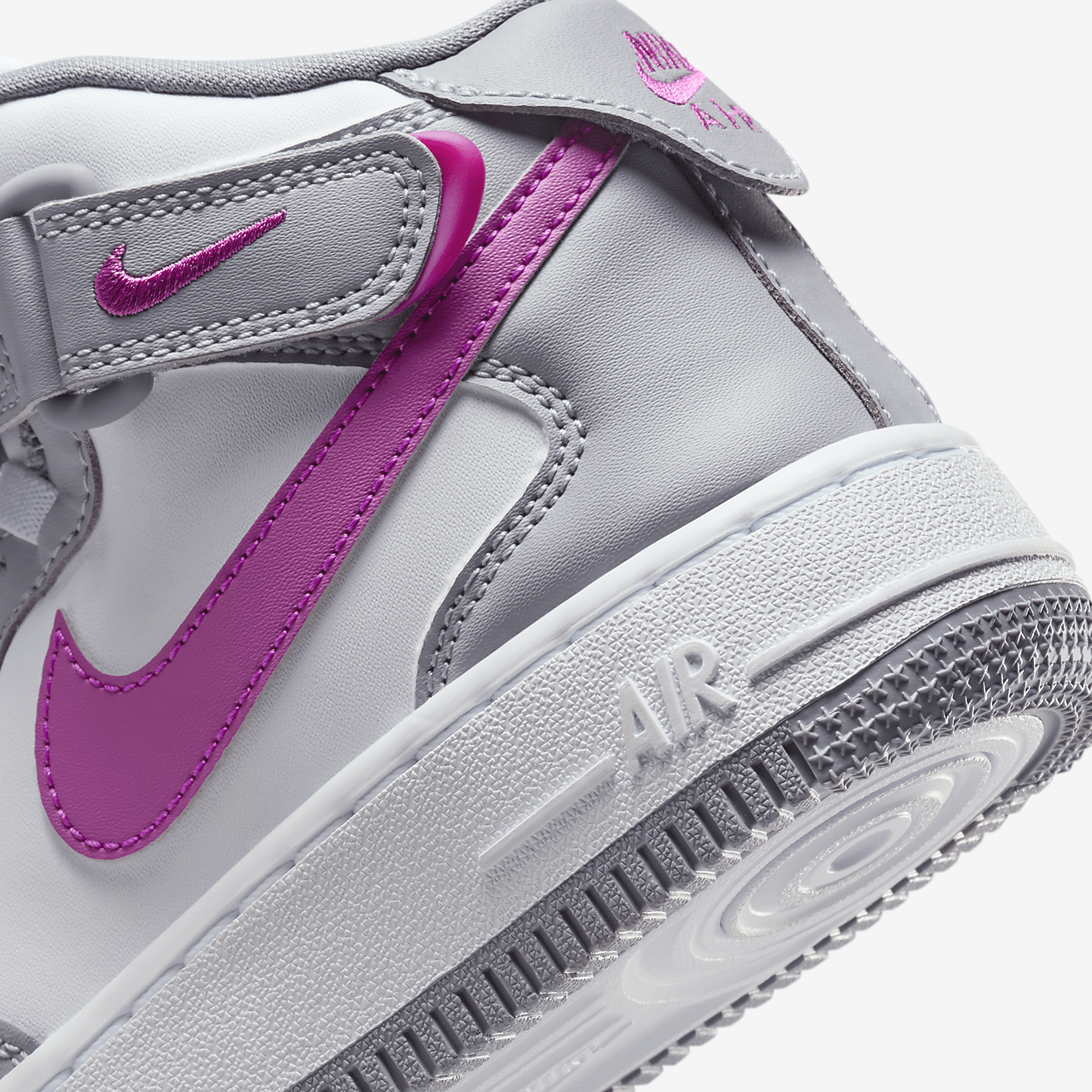 Nike Air Force 1 sneaker Cement Grey/Wit/Hot Fuchsia