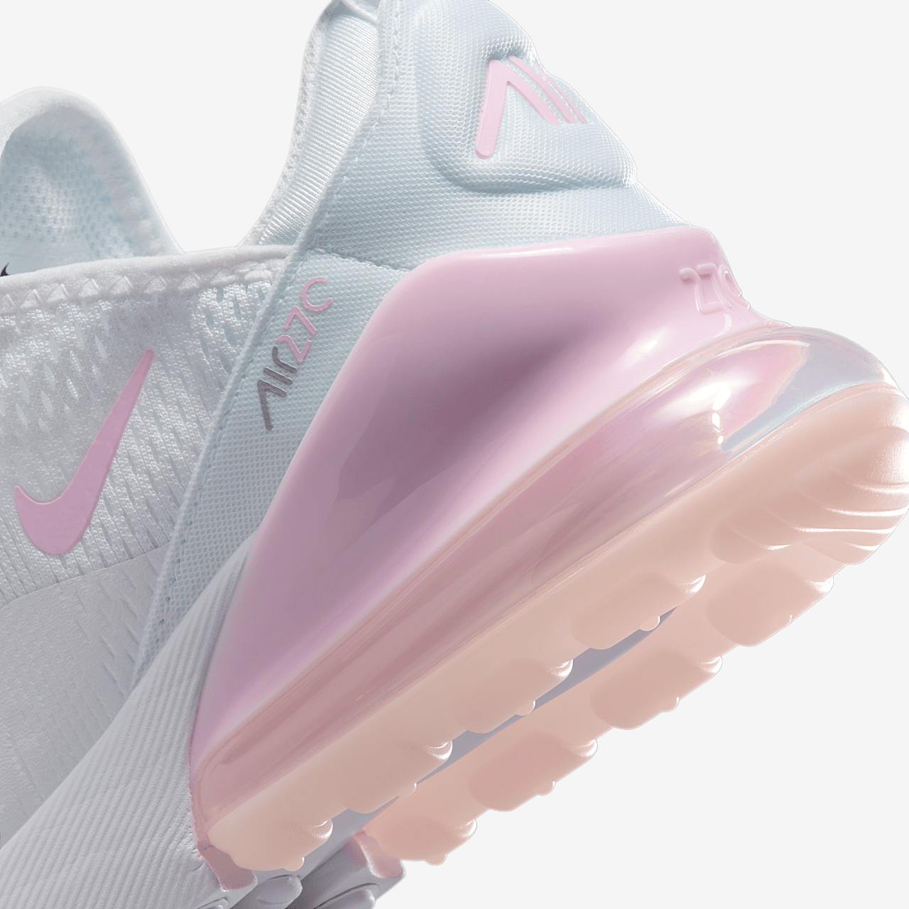 Nike Air max 270 sneaker Wit/Light Smoke Grey/Pink Foam