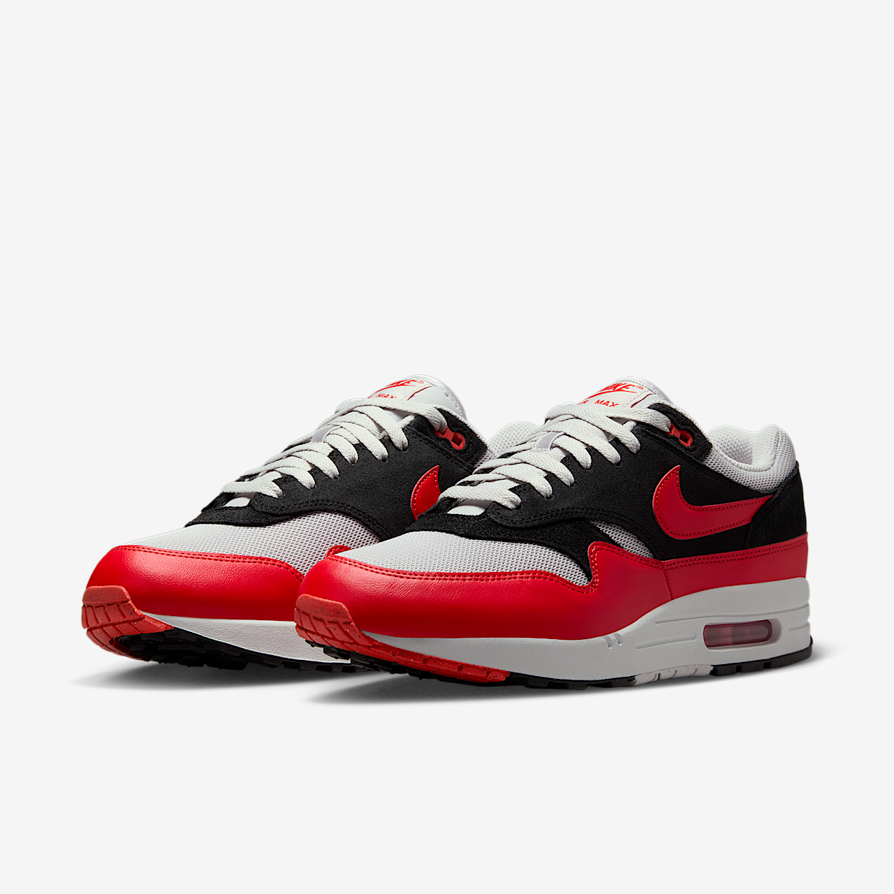 Nike Air Max 1 sneaker Vast Grey/Zwart/Light Crimson