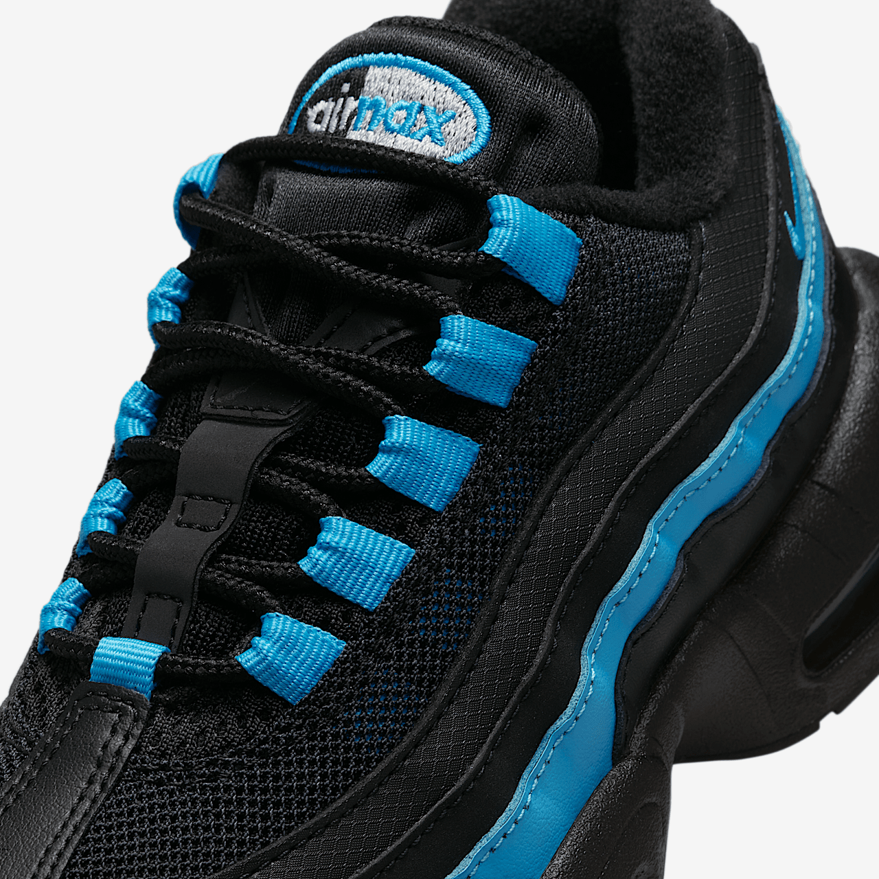 Nike Air Max 95 sneaker Zwart/Zwart/Pearl Grey/Baltic Blue
