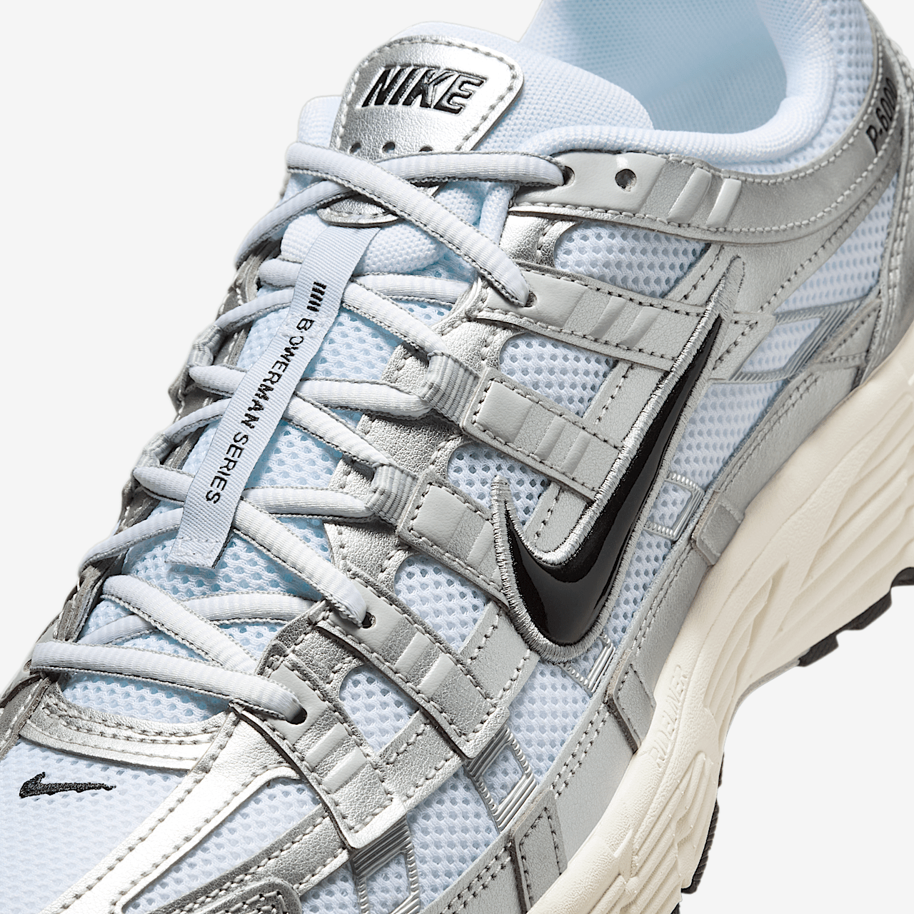 Nike P-6000 sneaker Wit/Metallic Silver/Flat Silver/Zwart