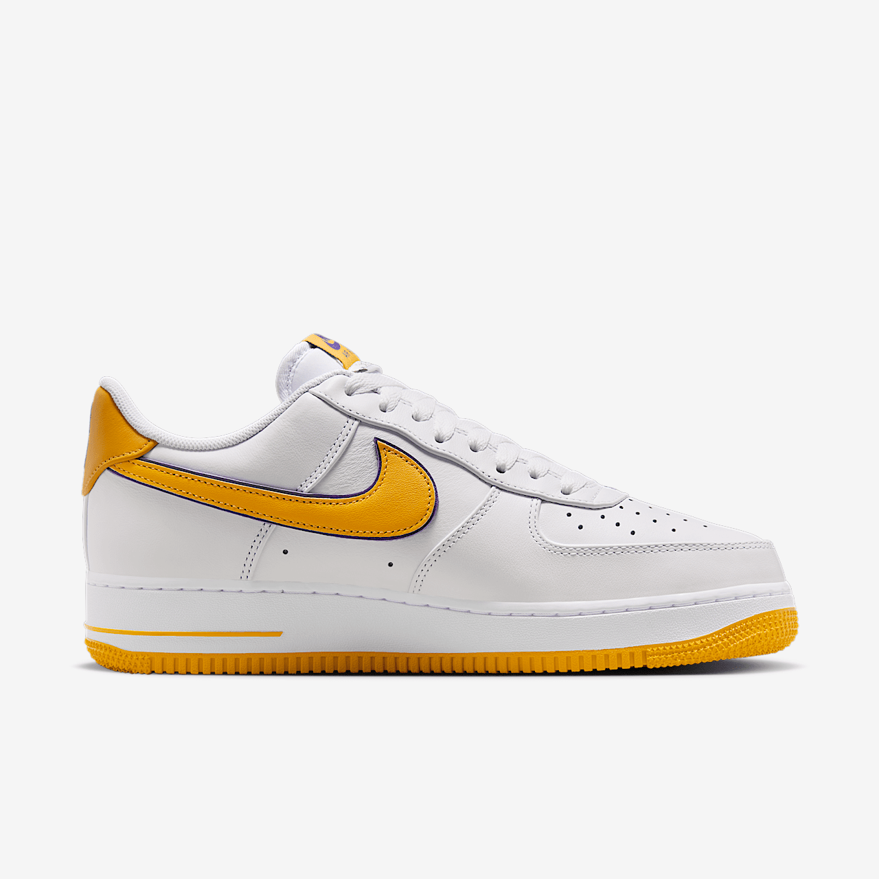 Nike Air Force 1 sneaker Wit/Varsity Purple/Varsity Maize