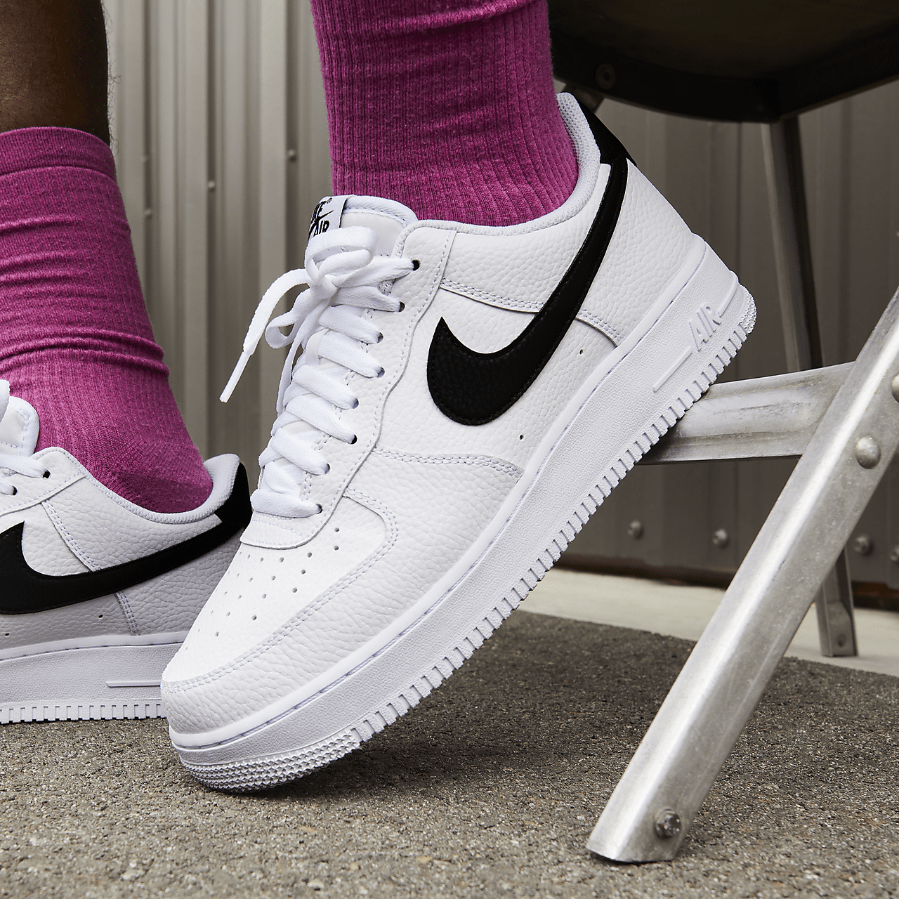 Nike Air Force 1 sneaker Wit/Zwart