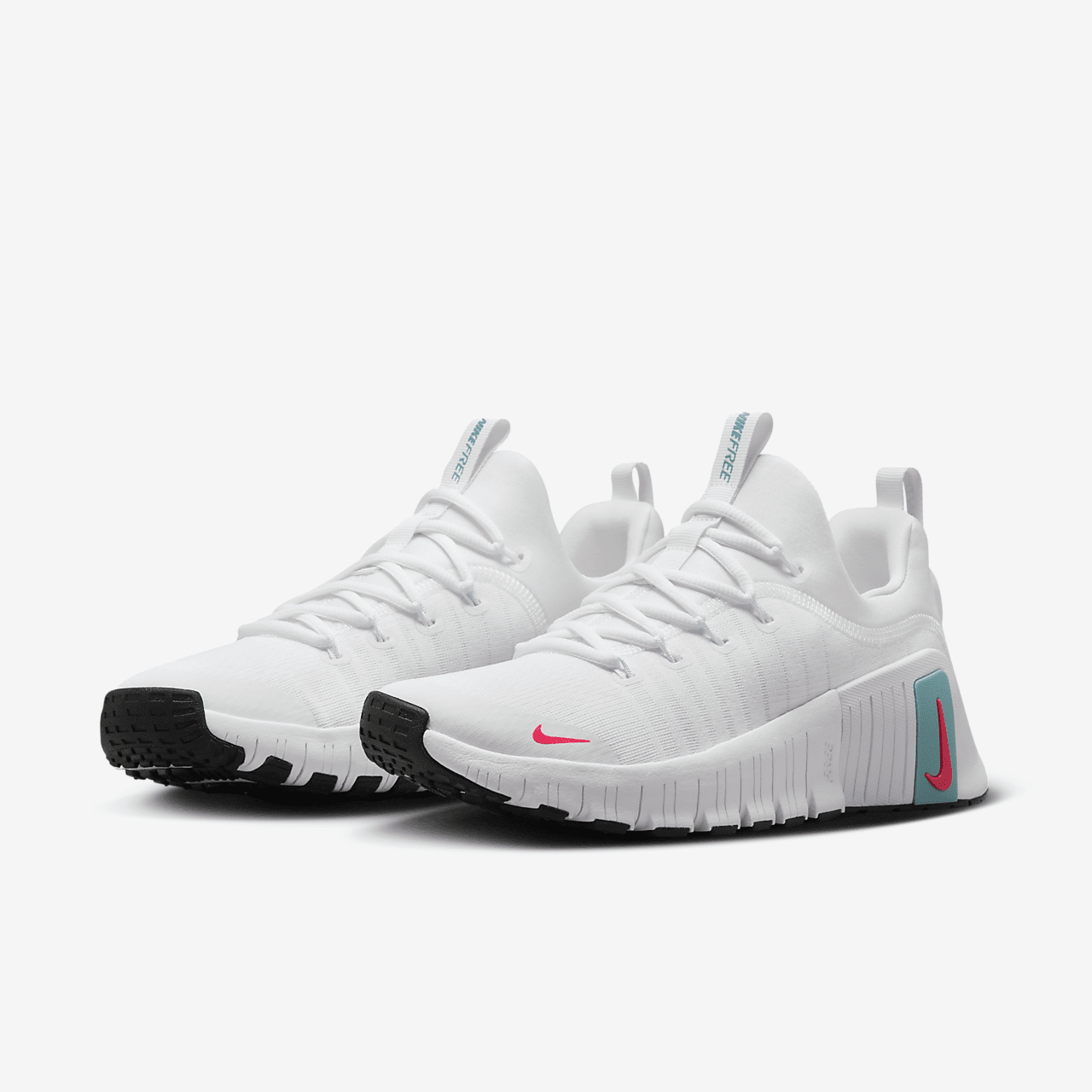 Nike Free sneaker Wit/Denim Turquoise/Zwart/Hot Punch