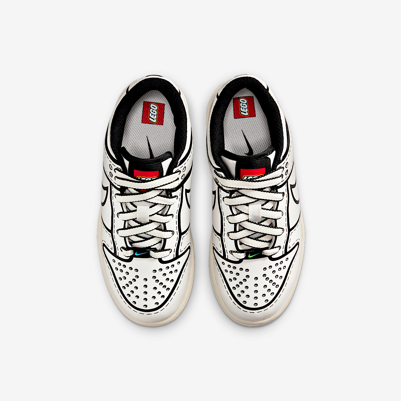 Nike Dunk Low sneaker Sail/Zwart/Rush Red/Sail
