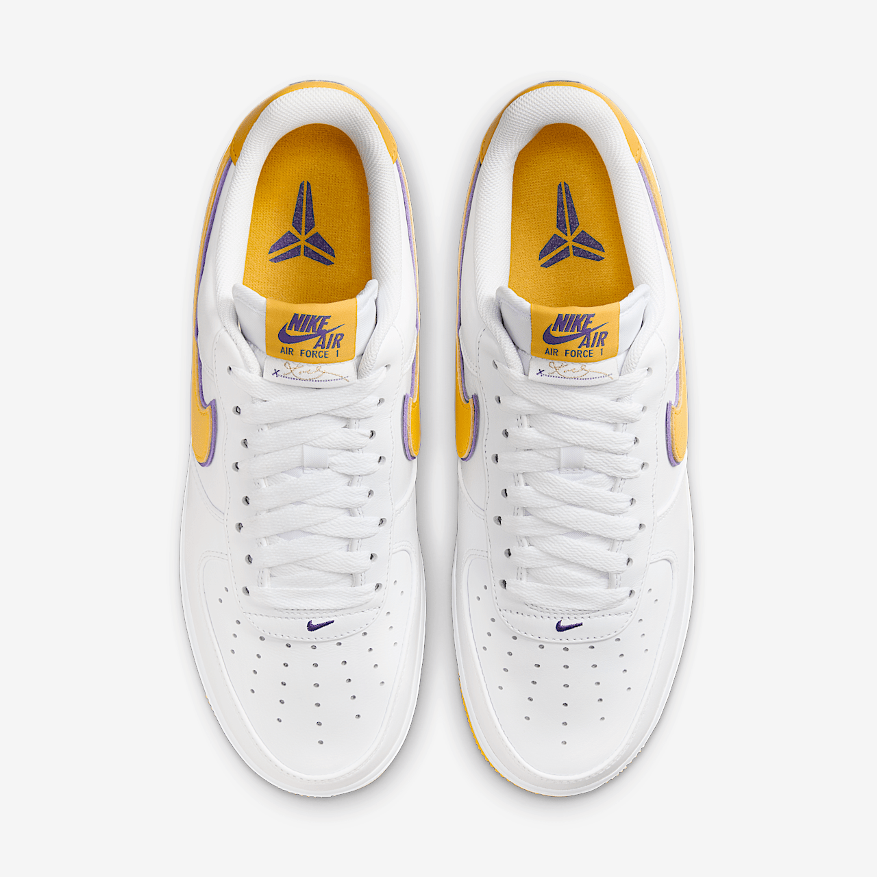 Nike Air Force 1 sneaker Wit/Varsity Purple/Varsity Maize
