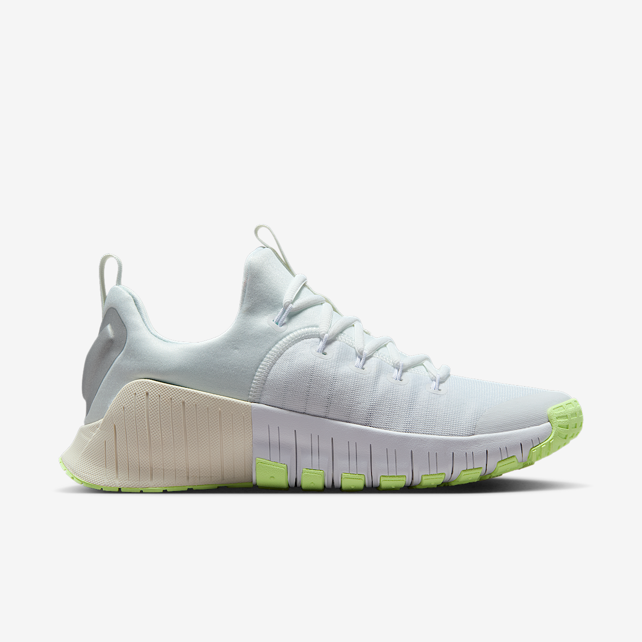 Nike Free sneaker Wit/Barely Volt/Sail/Metallic Silver