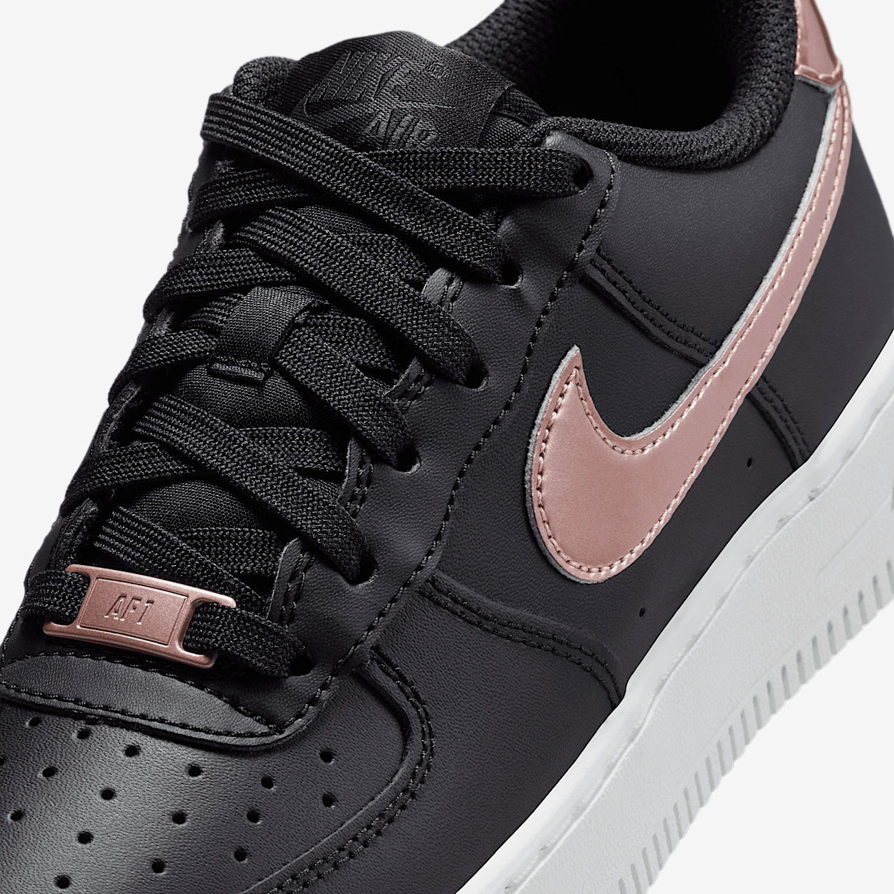 Nike Air Force 1 sneaker Zwart/Wit/Anthracite/Metallic Red Bronze