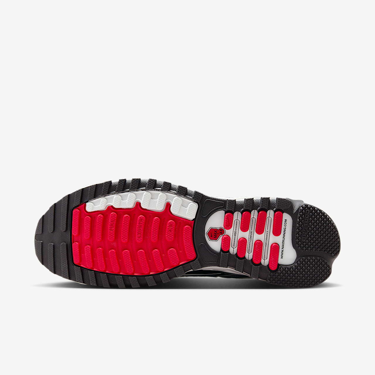 Nike Air Max sneaker Wit/Zwart/Medium Grey/Varsity Red