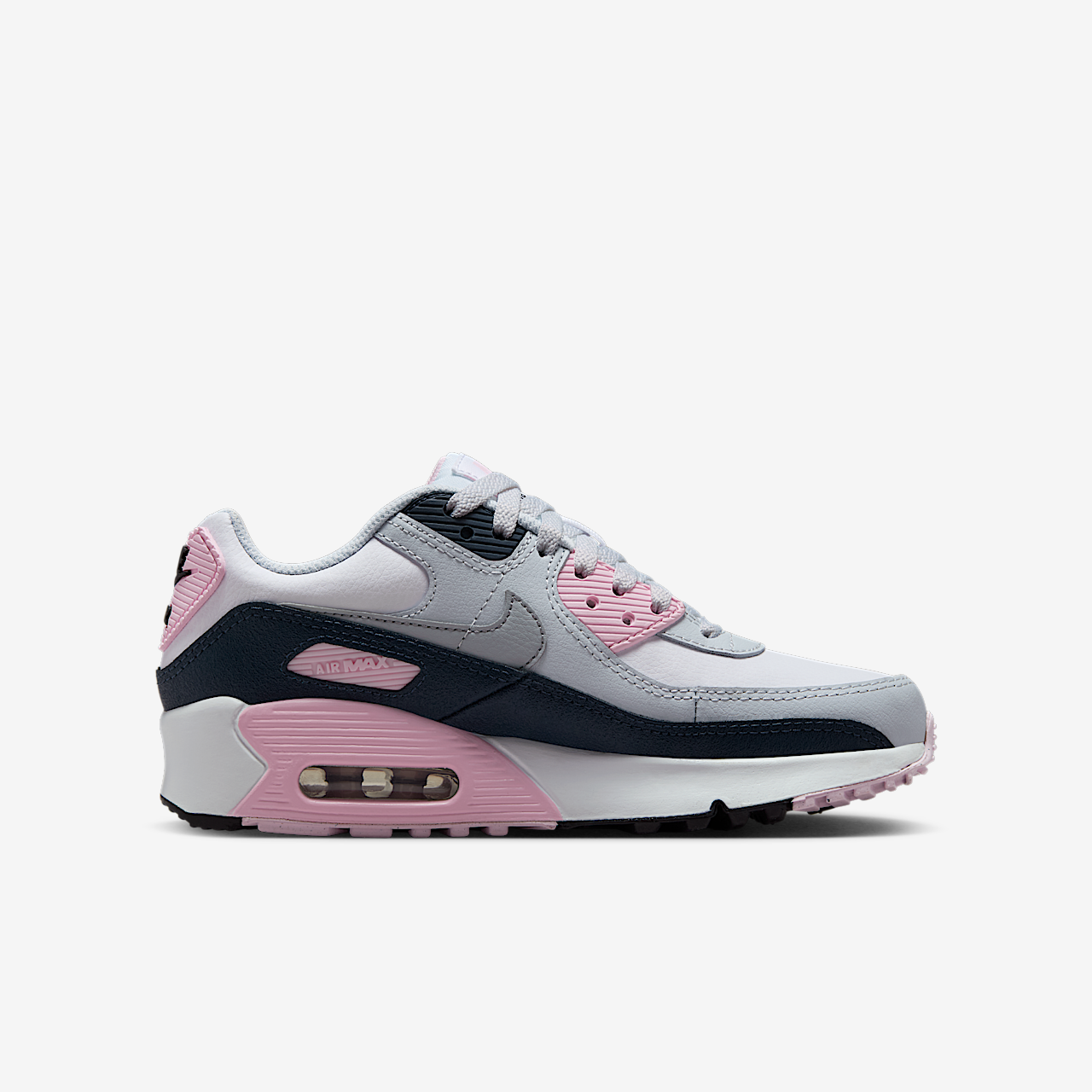 Nike Air max 90 sneaker Wit/Pink Foam/Armory Navy/Wolf Grey