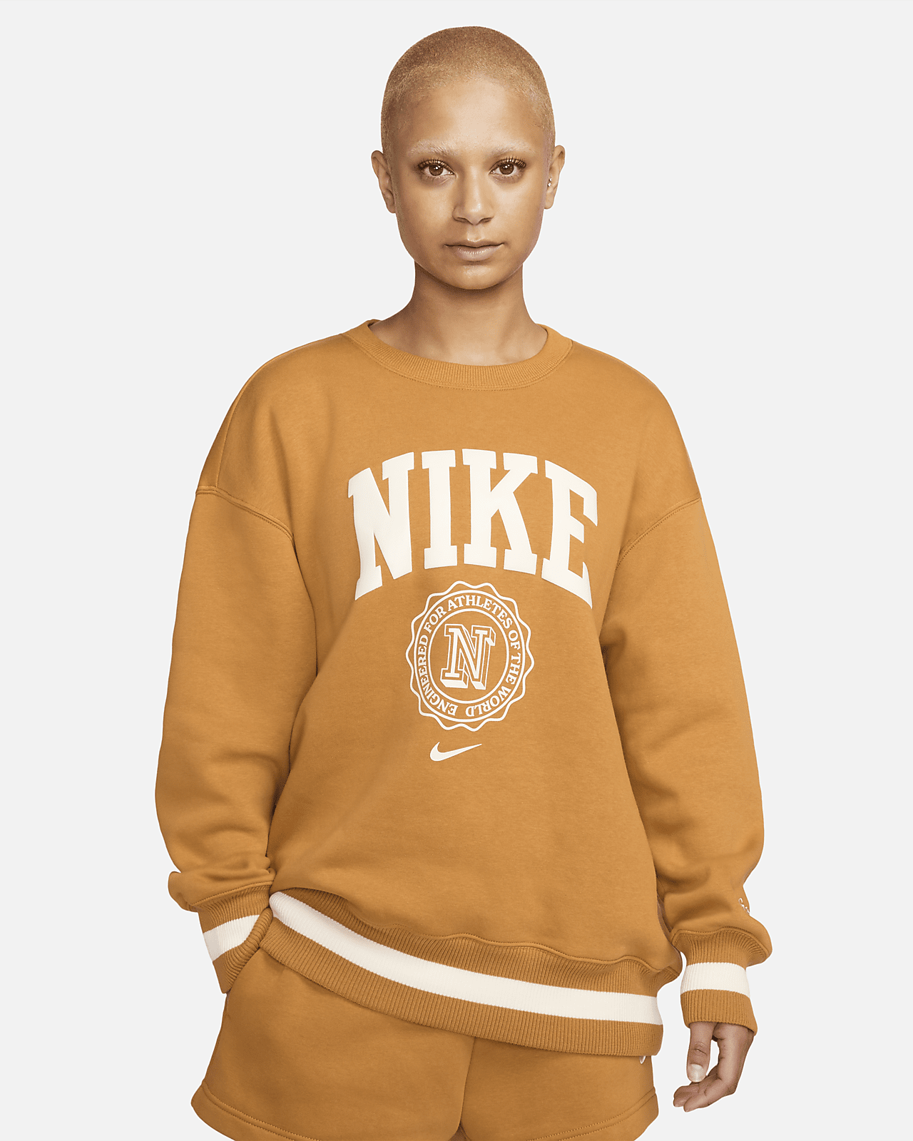 Nike sportswear heritage women's fleece crew sales
