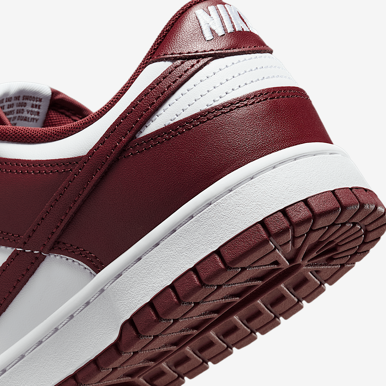 Nike Dunk Low sneaker Wit/Gym Red/Redwood