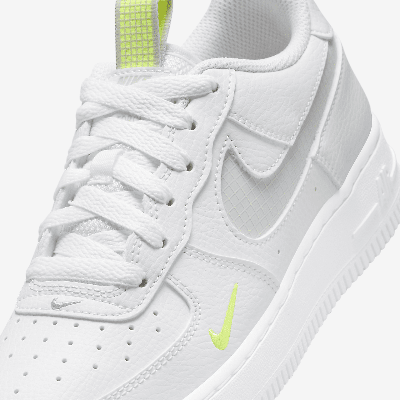 Nike Air Force 1 sneaker Wit/Volt/Light Silver