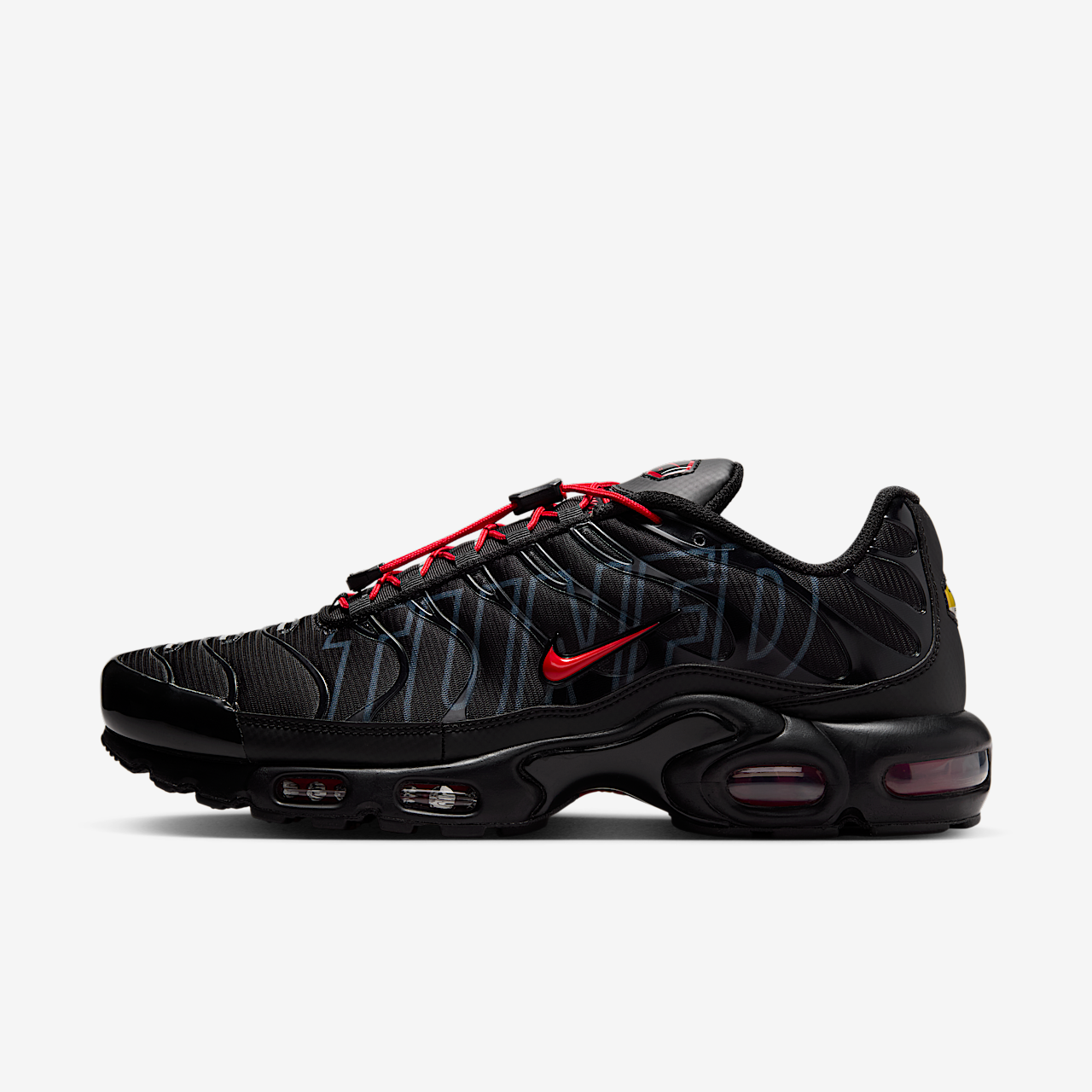 Nike Air Max Plus sneaker Zwart/Wolf Grey/Metallic Silver/University Red