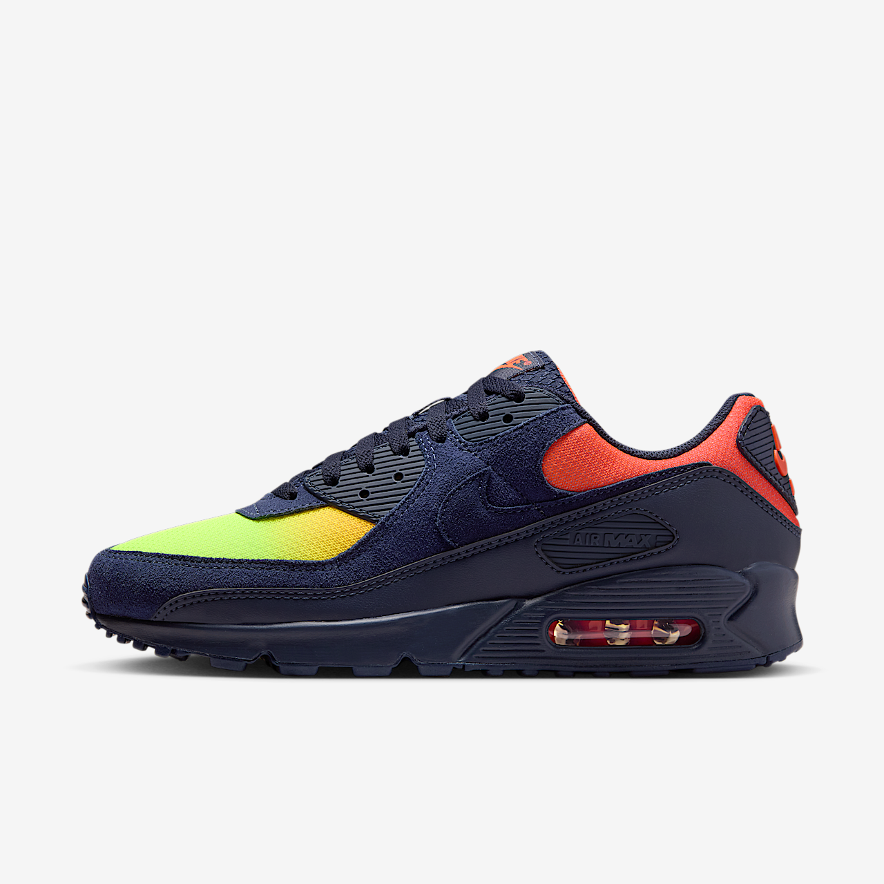 Nike Air max 90 sneaker Lemon Venom/Hyper Crimson/Laser Orange/Blackened Blue