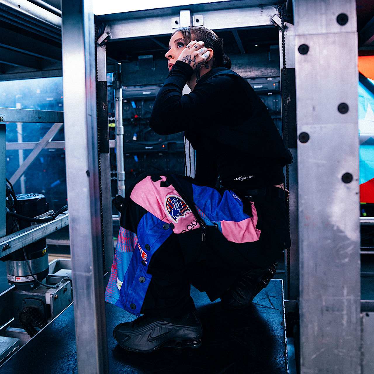 Nike Shox sneaker Zwart/Zwart/Max Orange/Zwart