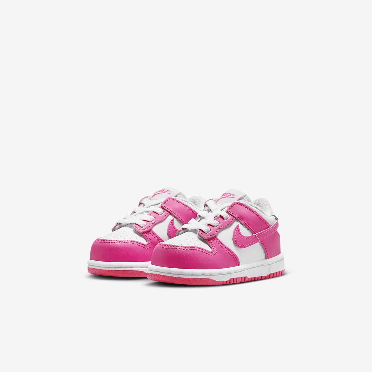Nike Dunk Low sneaker Wit/Roze/Laser Fuchsia