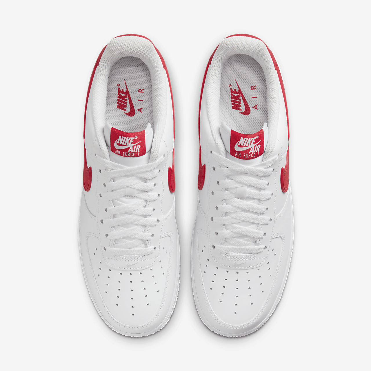 Nike Air Force 1 sneaker Wit/Zwart/Fire Red