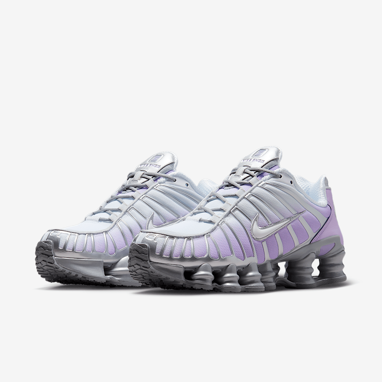 Nike Nike Shox sneaker Metallic Platinum/Flat Silver/Hydrangeas/Wit