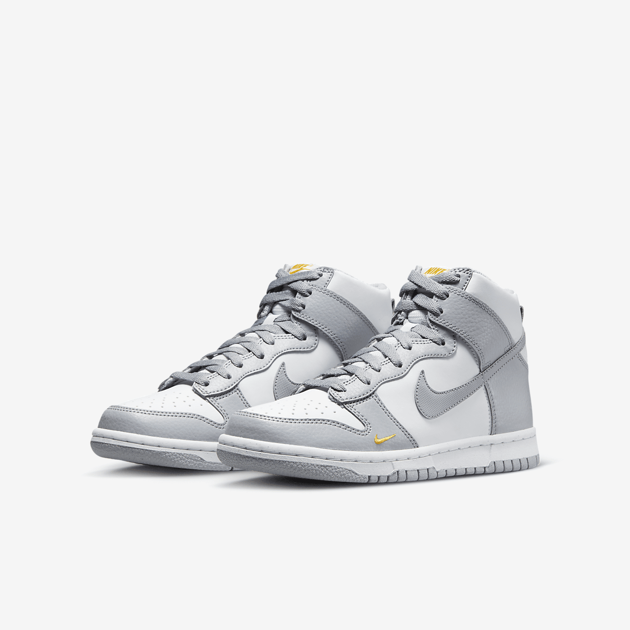 Nike Dunk High sneaker Wolf Grey/Wit/University Gold/Wolf Grey