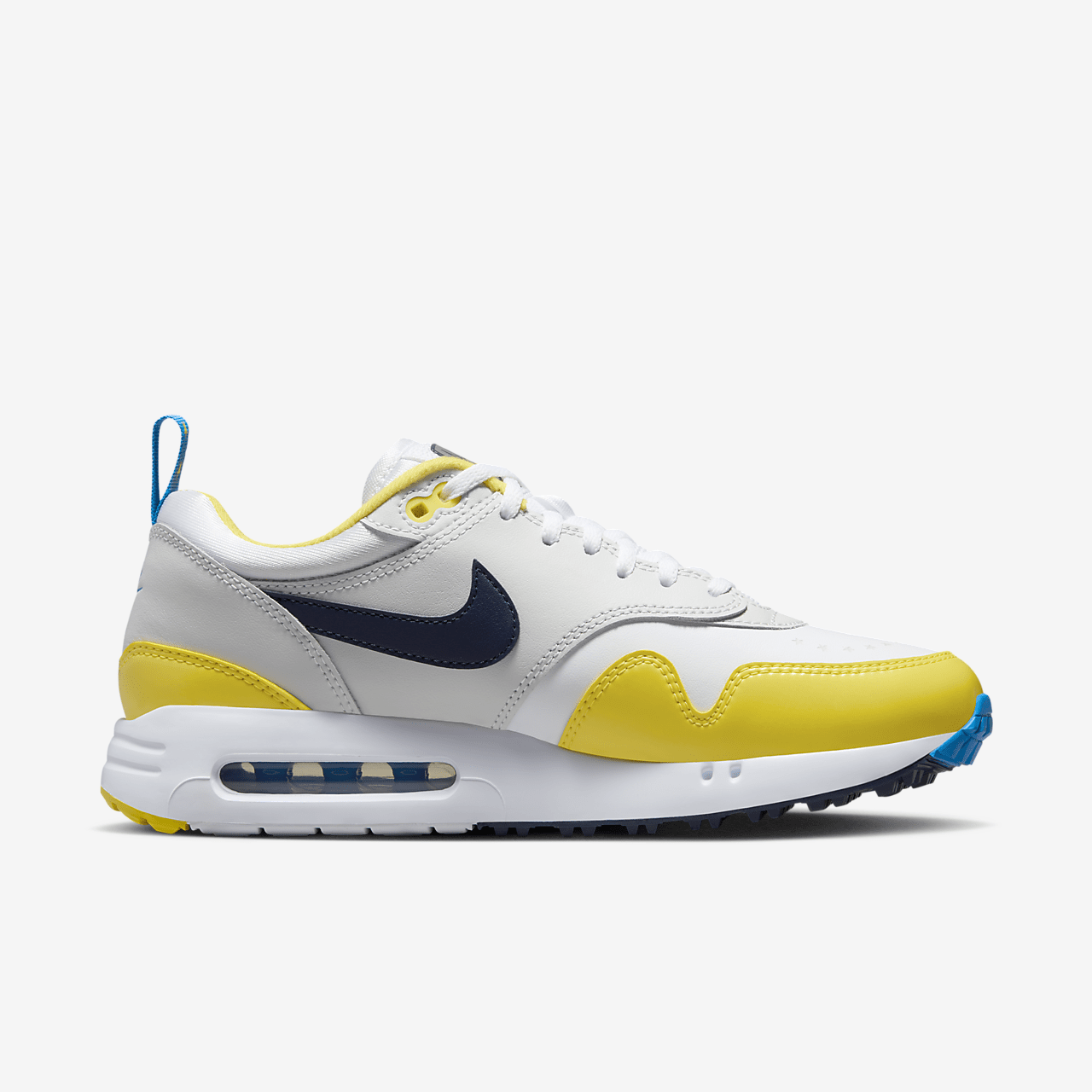 Nike Air Max 1 sneaker Wit/Tour Yellow/Photo Blue/Obsidian