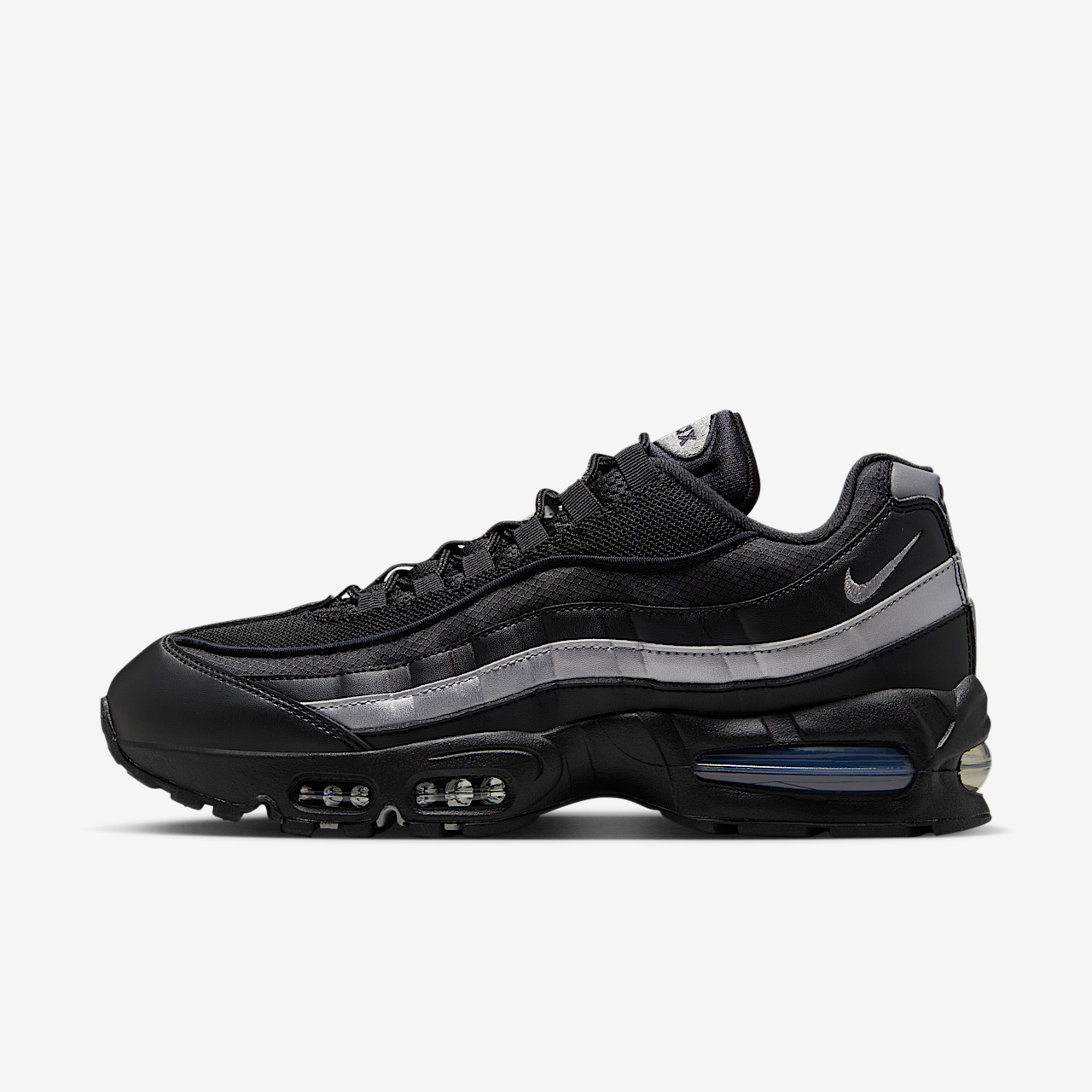 Nike Air Max sneaker Zwart/Zwart/Wit/Metallic Silver