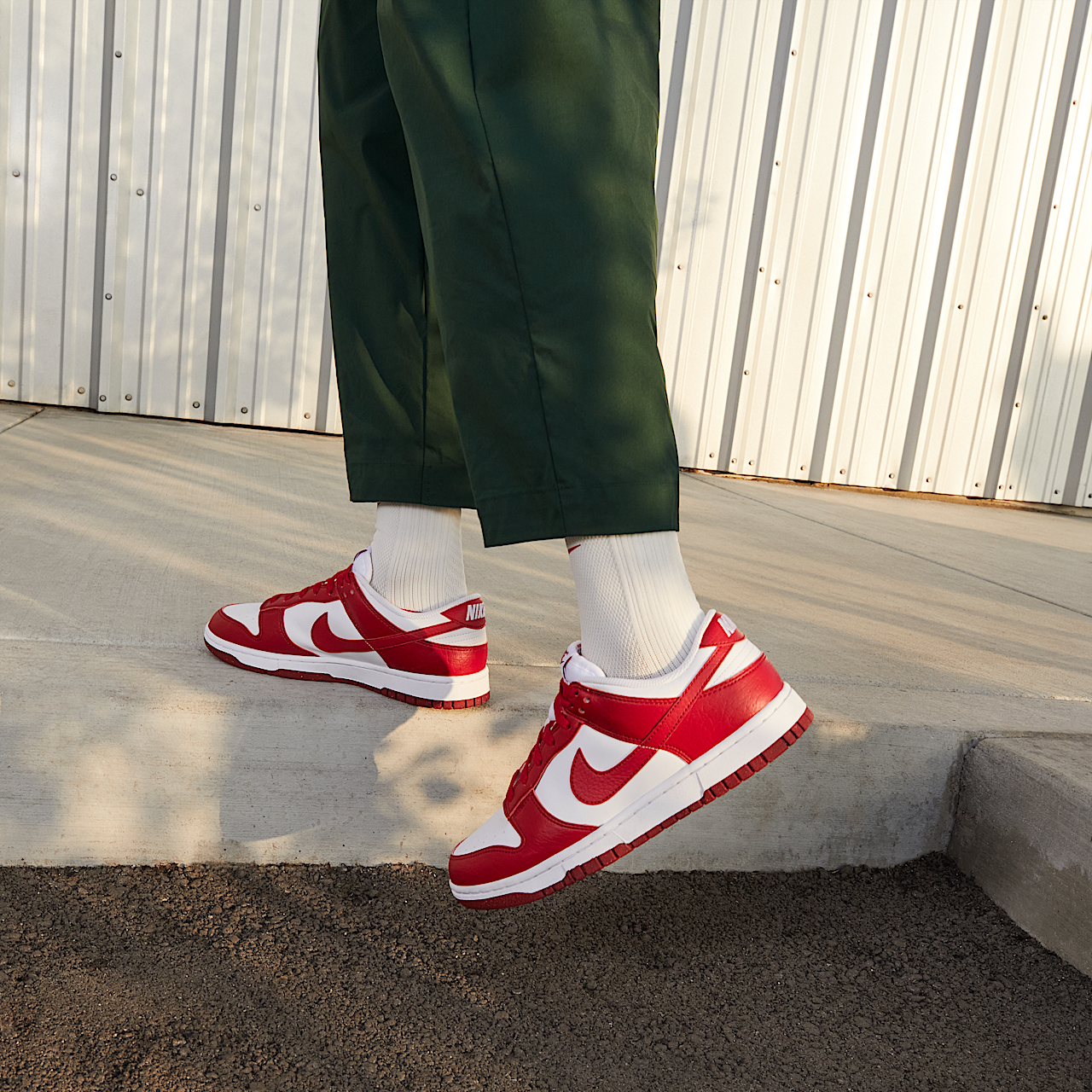 Nike Dunk Low sneaker Wit/Gym Red
