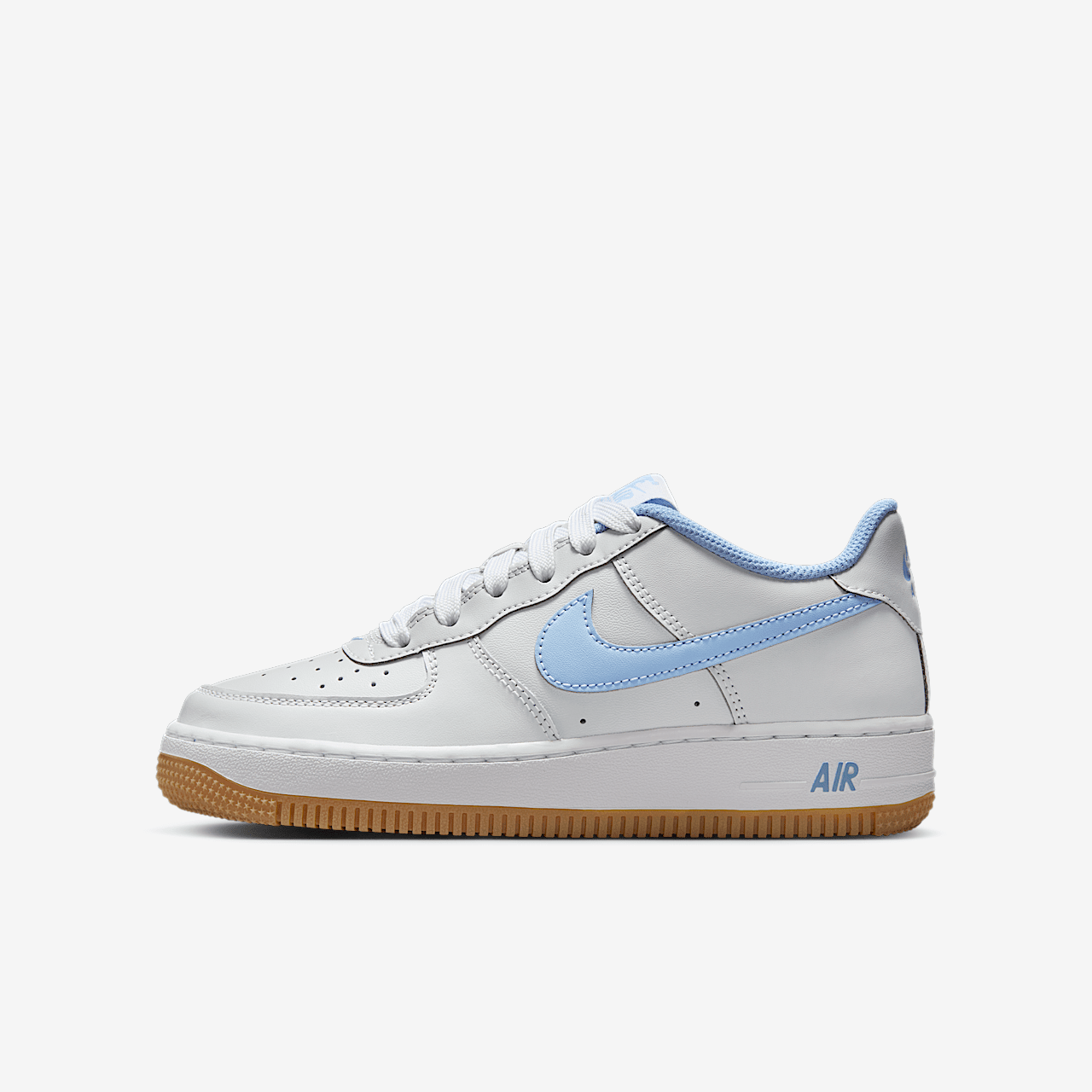 Nike Air Force 1 sneaker Photon Dust/Wit/Gum Medium Brown/Psychic Blue