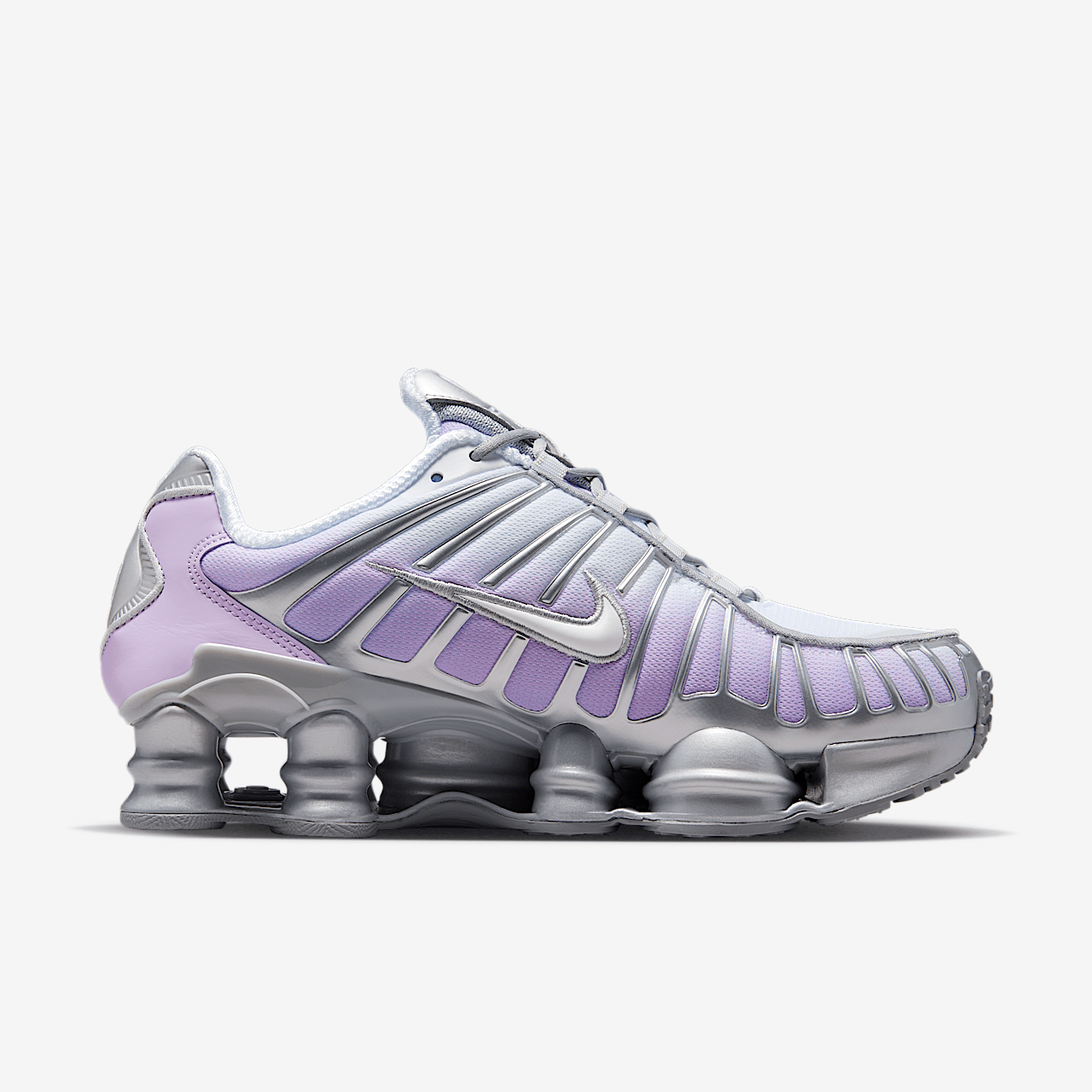 Nike Nike Shox sneaker Metallic Platinum/Flat Silver/Hydrangeas/Wit