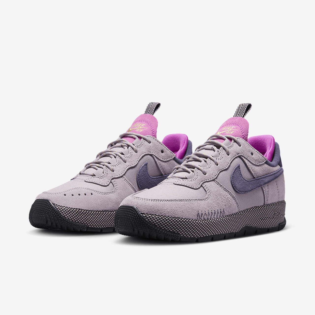 Nike Air Force 1 sneaker Light Violet Ore/Hyper Magenta/Zwart/Dark Raisin